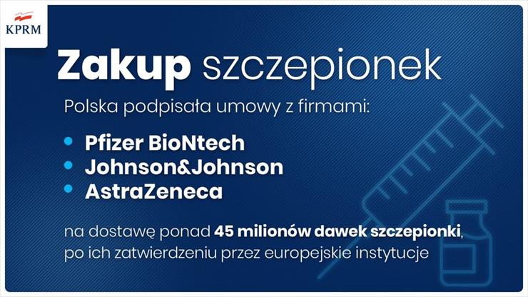 CORONAVIRUS - Polska podpisała umowy na dostawę ponad 45 milionów d...w dawek szczepionki z trzema firmami farmaceutycznymi.jpg