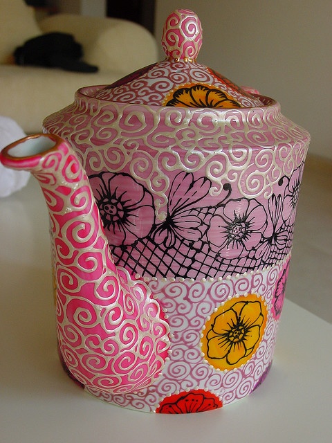 Galanteria II - Hand painted tea pot by Nini Violette.jpg