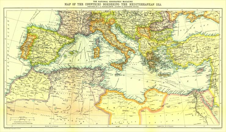 Mapy National Geographic. 539 map. Wysoka jakość - Mediterranean - Countries Bordering the 1912.jpg